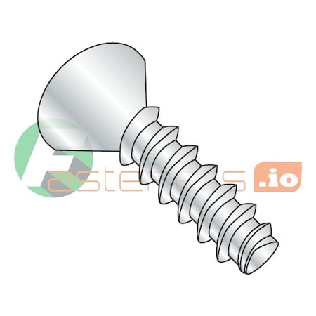 Newport Fasteners Thread Forming Screw, #6 x 1 in, Zinc Plated Steel Flat Head Phillips Drive, 10000 PK 252288